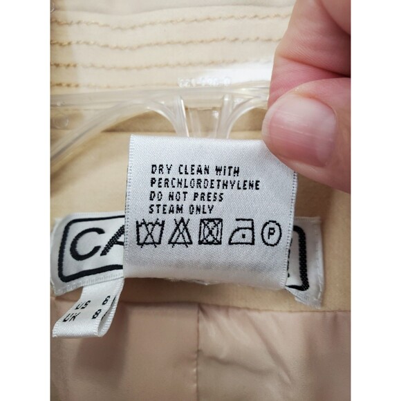 Carlisle Cotton/Cashmere Blend Microfiber Button-Up Blazer w/Pockets Sz 6 Lined - Picture 6 of 6